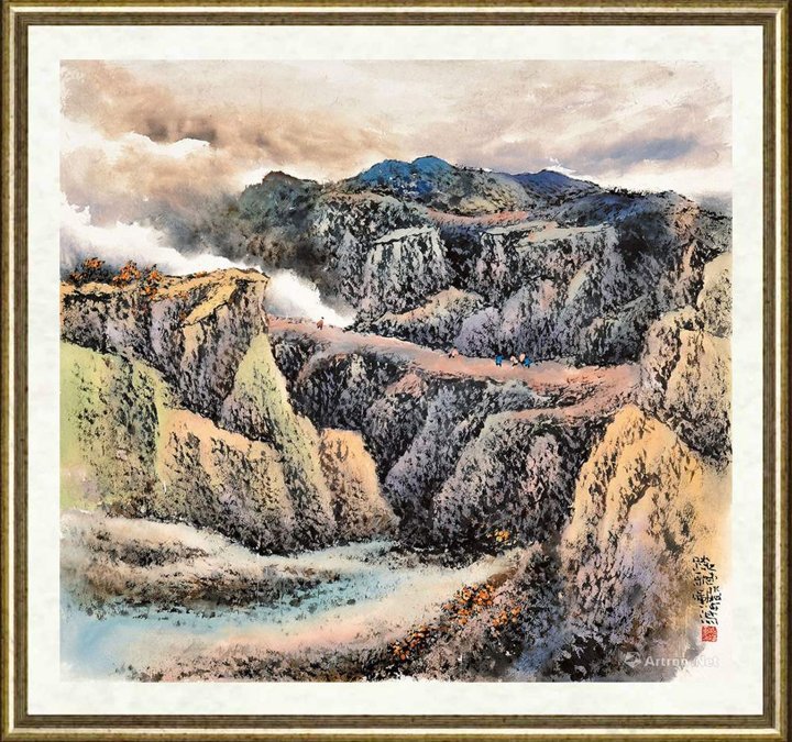 丁友海_踏歌图