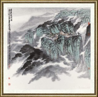 余昌梅_雁岩笼烟图