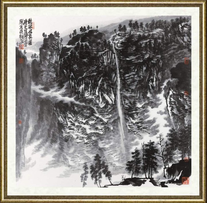 余昌梅_龙湫飞泉图