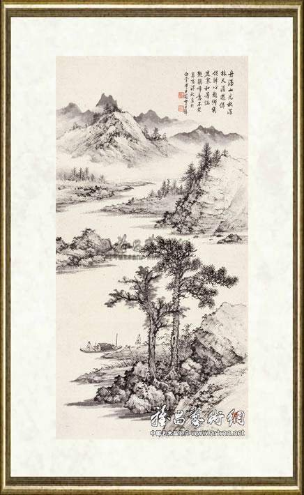 黄君璧_舟满山光