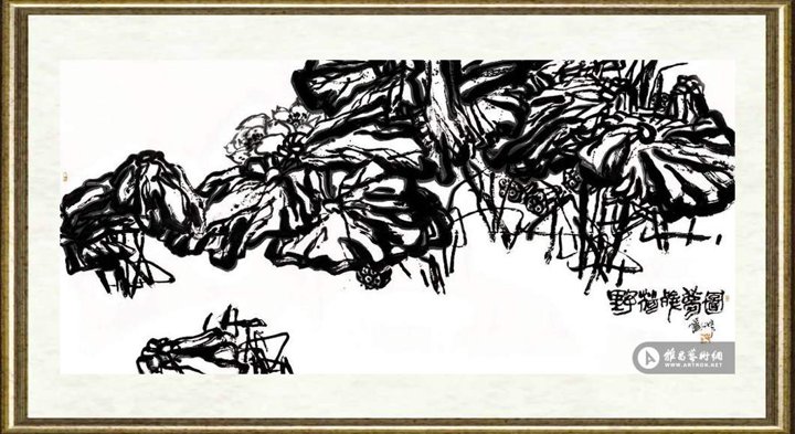 潘公凯_野荷残梦图