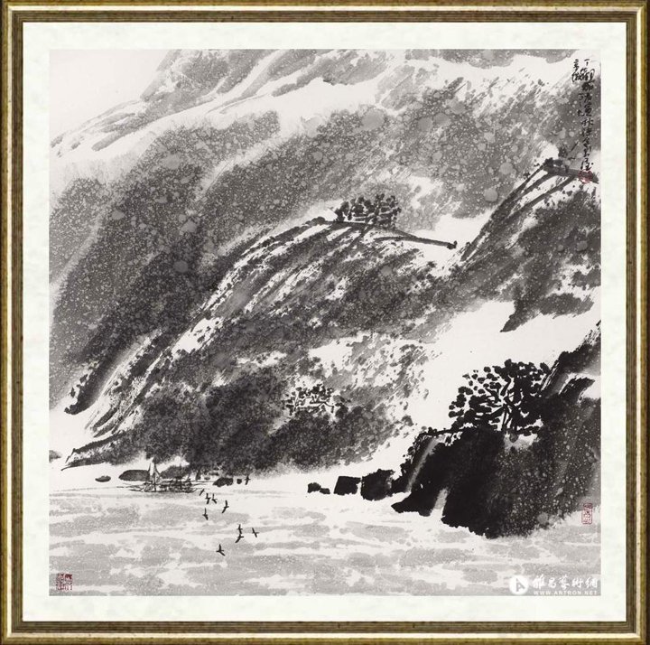 丁观加_瑞雪渔泊