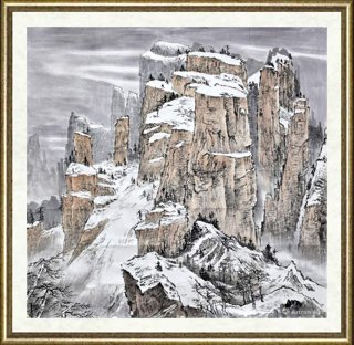 葛洪强_雪后山色三