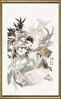 张杲_行园百合