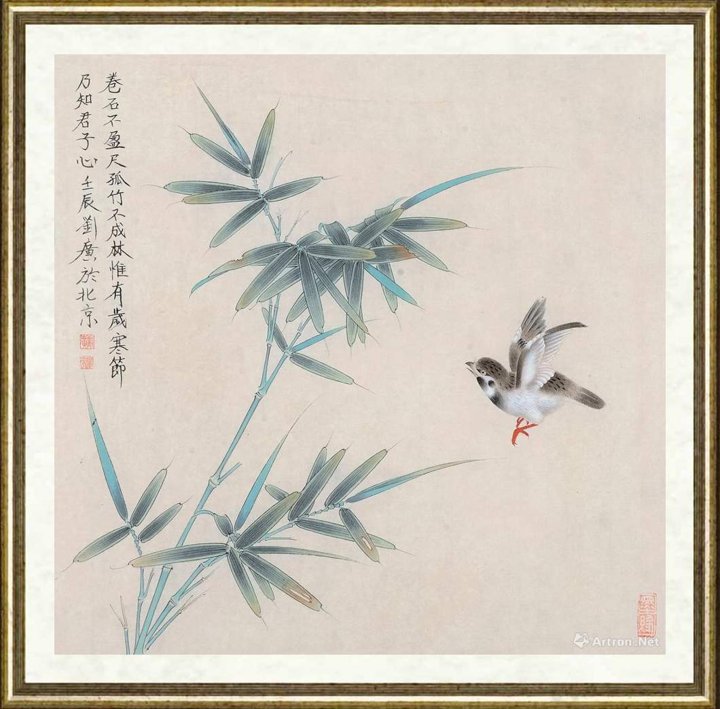 刘广_竹石花鸟3