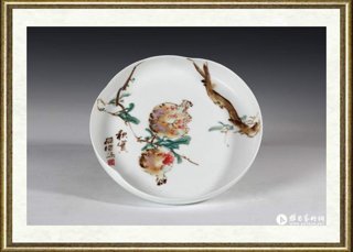 陈葆棣_高温颜色釉《陶艺石榴》盘