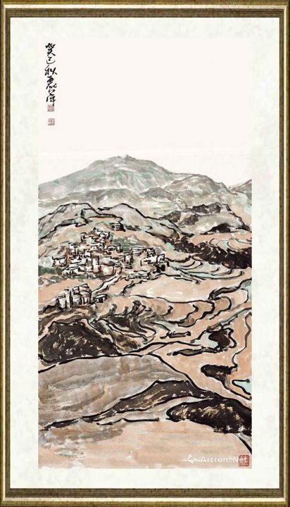 蒋丽萍_红土地·村居图