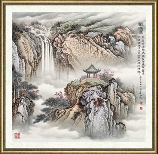 周金山_观瀑图3