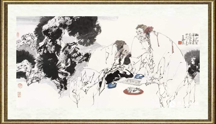 王西京_松山对弈图