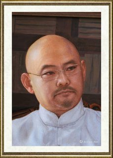 田雨鹭_《林宏》局部002坦培拉混合技法