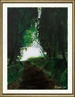田卫平_鹤岗写生-村边的林荫小道