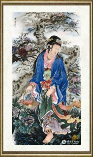 郭文光_鱼篮观音像（瓷画）