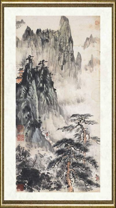 张仲平_采茶图-家藏作品