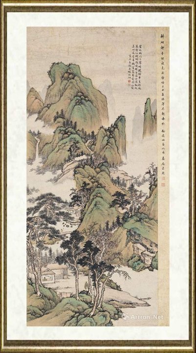 张仲平_青绿山水处靖衡门下-家藏作品