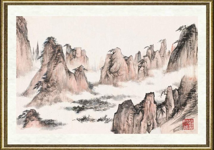 张仲平_黄山写生-安徽省博物院馆藏