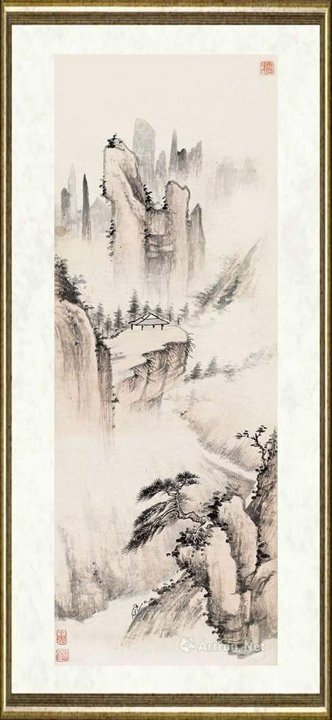 张仲平_黄山晨曦图-安徽省博物院馆藏