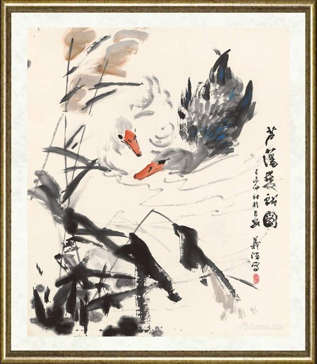张义潜_芦荡双戏图