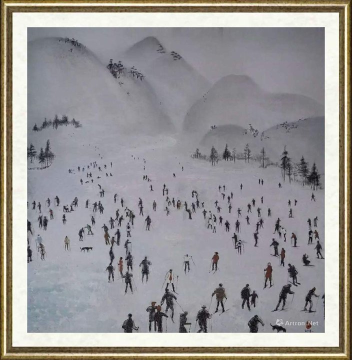 阮凤平_《长白戏雪图》